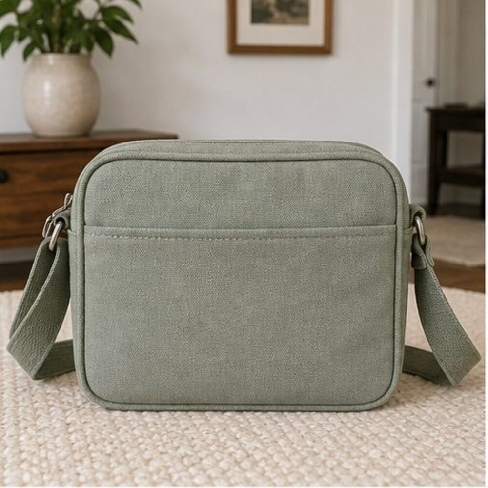 Sage Nylon Crossbody Bag